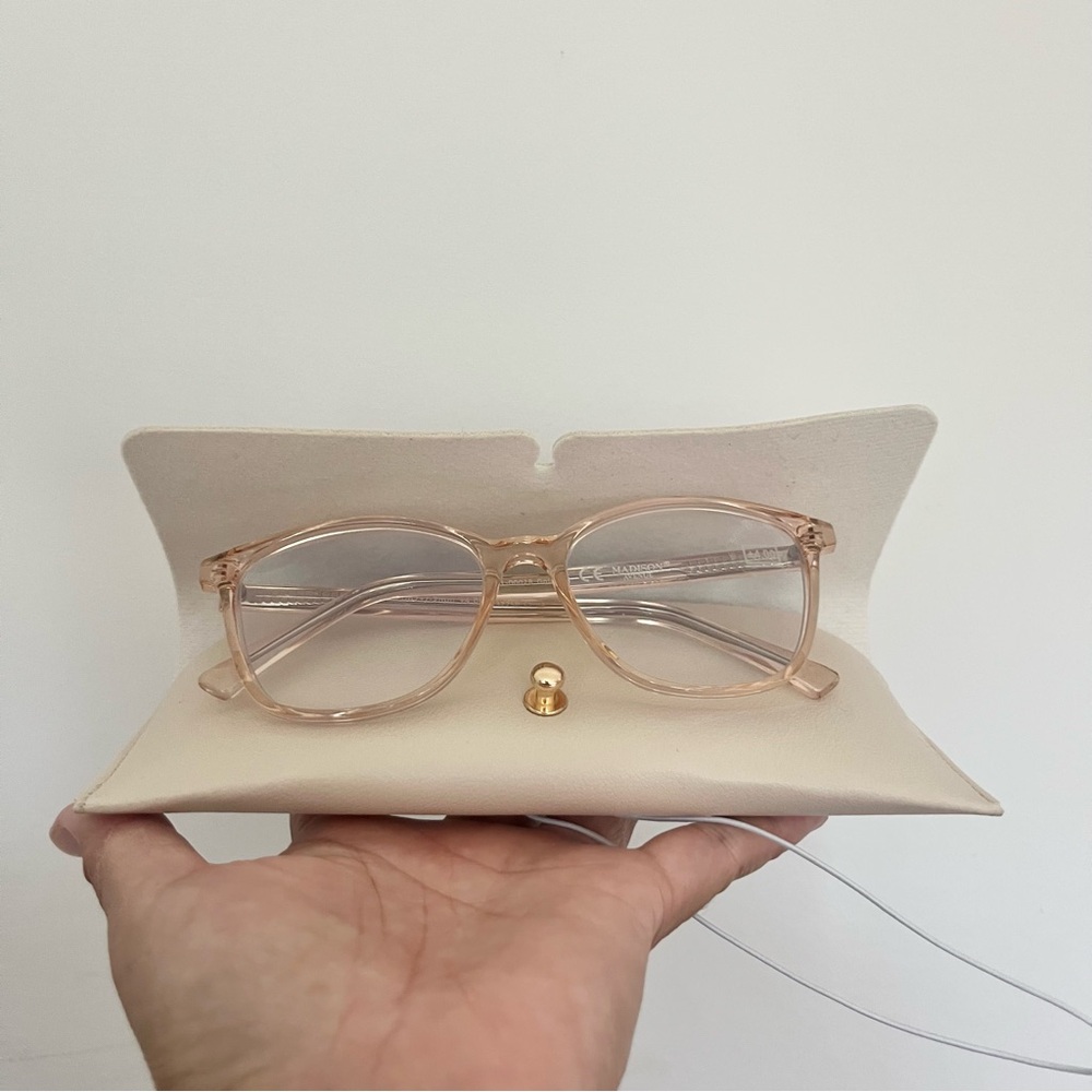 NEW Madison Avenue Women's Vintage Style Blue Light Blocking Glasses Nude Pink